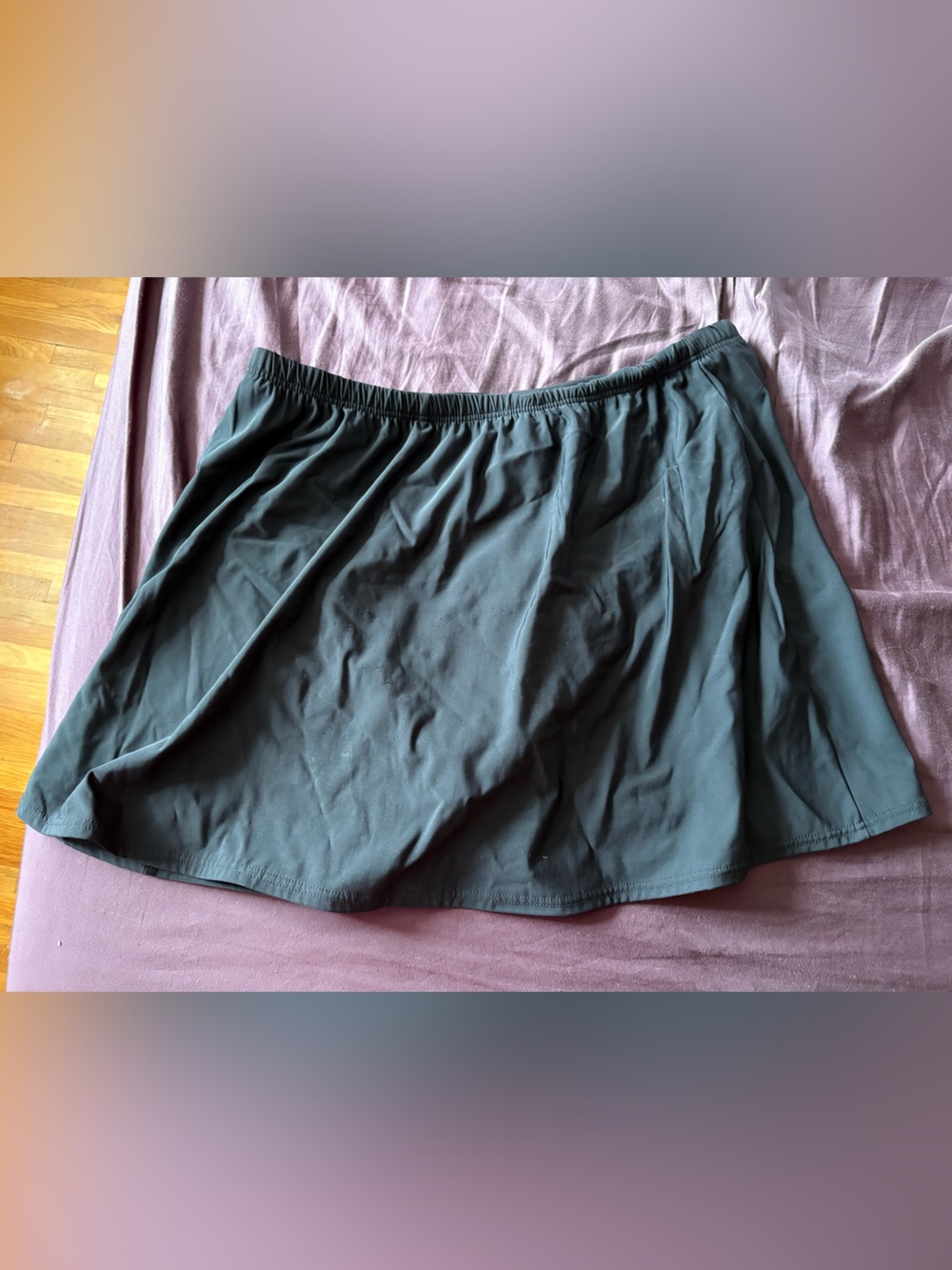 Miraclesuit swim bottom with skirt size 16W Black Elastic Waist swim skirt